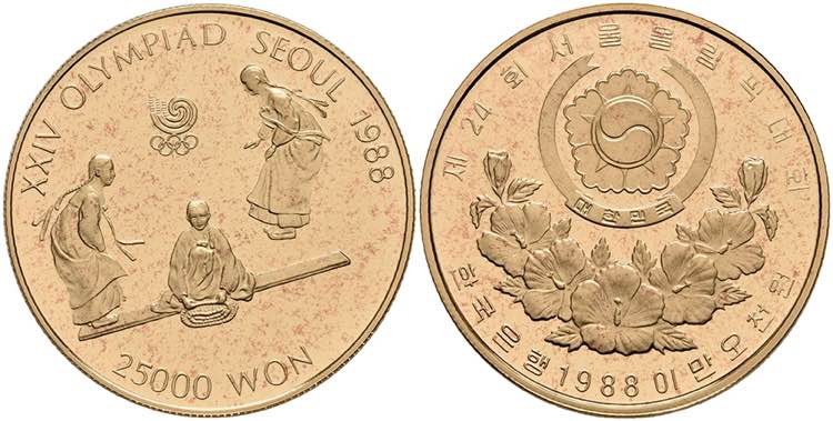 Südkorea 25000 Won, Gold, 1988, ... 