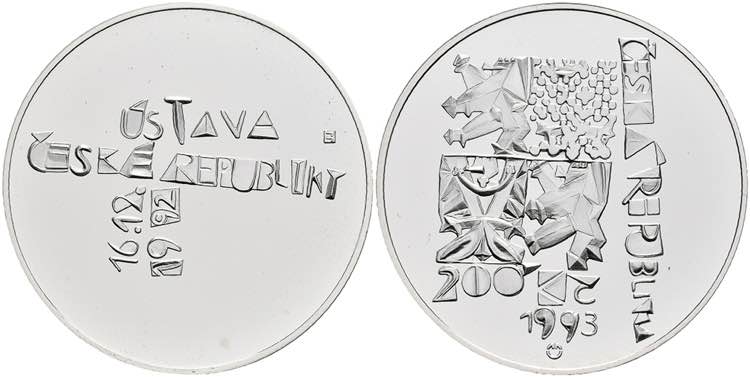Tschechien 200 Kronen, Silber, ... 
