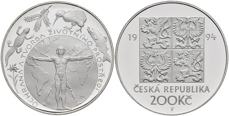 Tschechien 200 Kronen, Silber, ... 