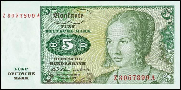 Geldscheine Deutsche Bundesbank 5 ... 