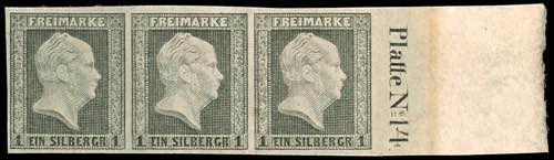 Prussia 1 silver penny black on ... 