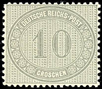 German Reich 10 Gr. Numerals, ... 