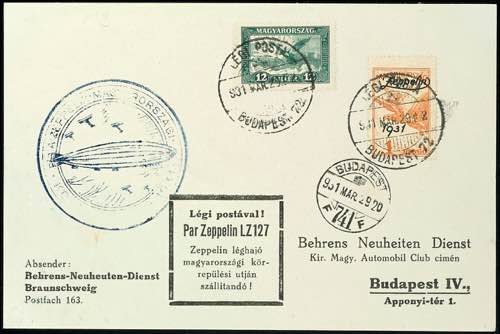 Zeppelin Mail 1931, fligth with ... 