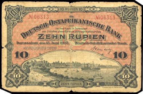 German Colonies/P.Os 10 Rupee ... 