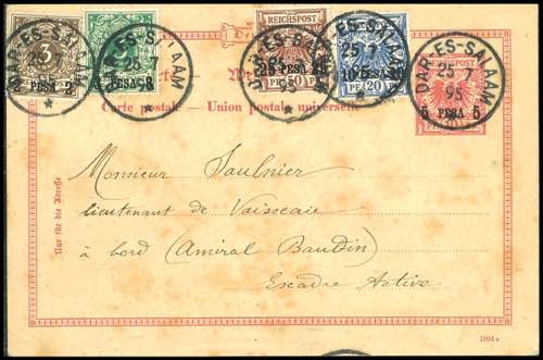 German East Africa 5 Pesa postal ... 