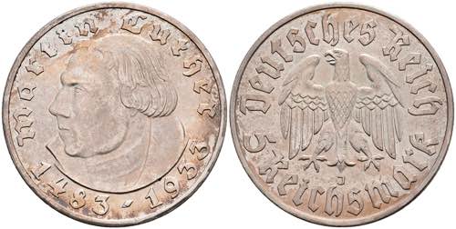 Coins Germany from 1933 to 1945 5 ... 