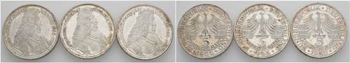 Münzen Bund ab 1946 3 x 5 Mark, ... 