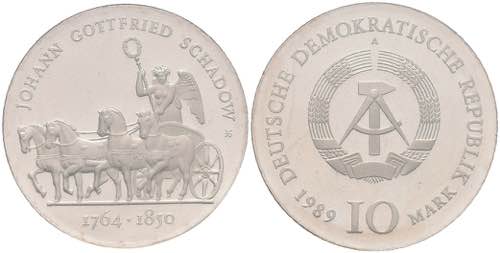 Münzen DDR 10 Mark, 1989, Johann ... 