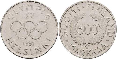 Finland 500 Markkaa 1951 and 1952, ... 