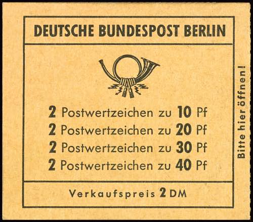 Stamp Booklet Berlin 1972, stamp ... 
