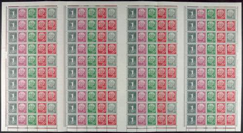Stamp Booklet Sheet Heuss, stamp ... 