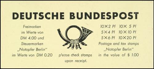 Stamp booklet 1950, stamp booklet ... 