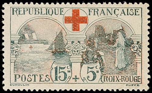 France 15 C. Red Cross 1918, fresh ... 