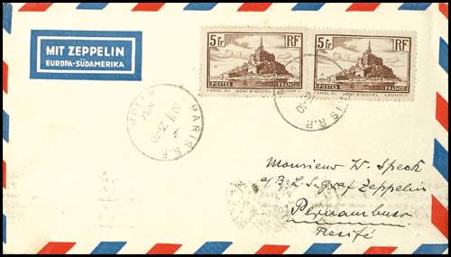 France 5 Fr. Postal stamp, two ... 