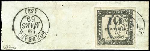 France Postage Due Stamps 1859, 10 ... 