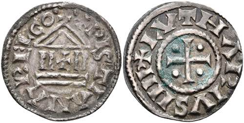 Münzen Denar (1,59g), Lothar I., ... 