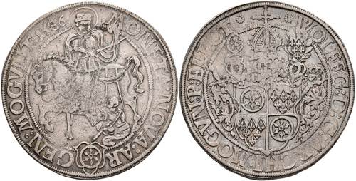 Münzen Taler, 1586, Wolfgang von ... 