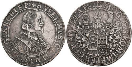 Coins Thaler, 1637, Anselm Casimir ... 