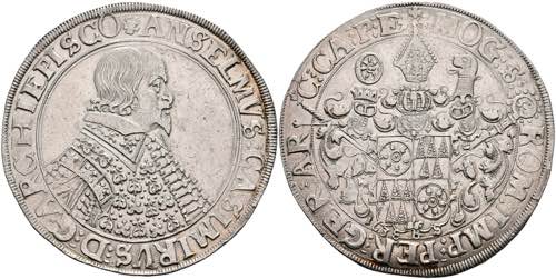 Coins Thaler, 1636, Anselm Casimir ... 