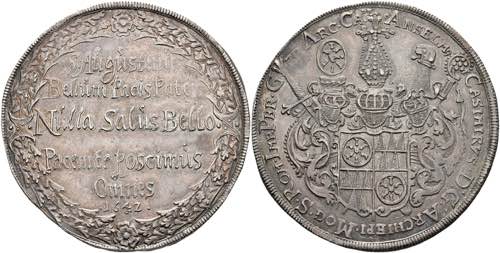 Coins Thaler, 1642, Anselm Casimir ... 