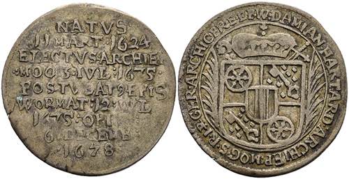 Coins 1 / 8 thaler, 1678, Damian ... 
