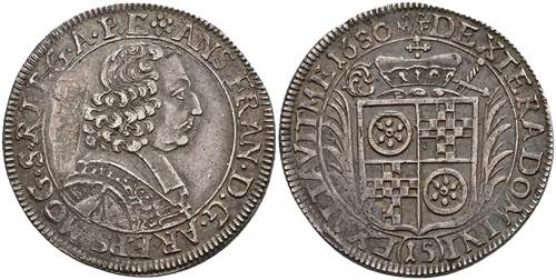 Coins 1 / 4 thaler, 1680, Anselm ... 