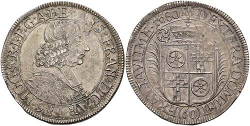 Coins Guilder (60 kreuzer), 1680, ... 
