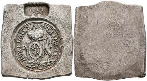 Münzen Klippe (24,12g), 1688, ... 