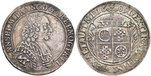 Münzen 15 Kreuzer, 1689, Anselm ... 