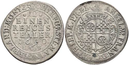Münzen 12 Kreuzer, 1690, Anselm ... 