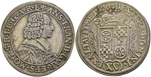 Coins 15 kreuzer, 1690, Anselm ... 