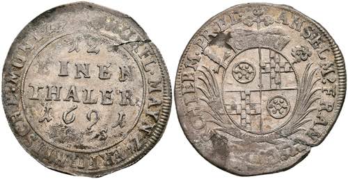 Münzen 1/12 Taler, 1691, Anselm ... 