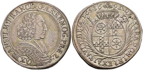 Coins 15 kreuzer, 1691, Anselm ... 
