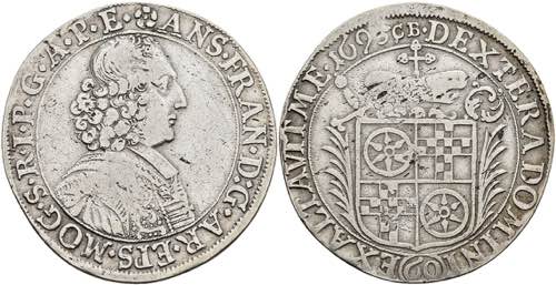 Coins Guilder (60 kreuzer), 1693, ... 