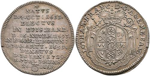 Münzen 3 Kreuzer, 1729, Lothar ... 