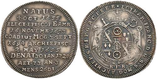Coins Groschen, 1729, Lothar Franz ... 