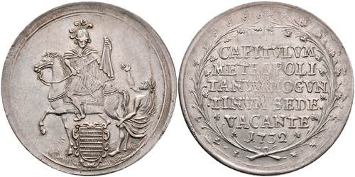 Coins 1 / 2 show thaler, 1732, ... 