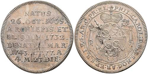Coins 1 / 4 thaler, 1743, Philipp ... 