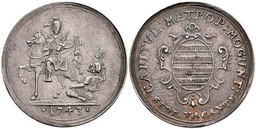 Coins 1 / 8 show thaler, 1743, ... 