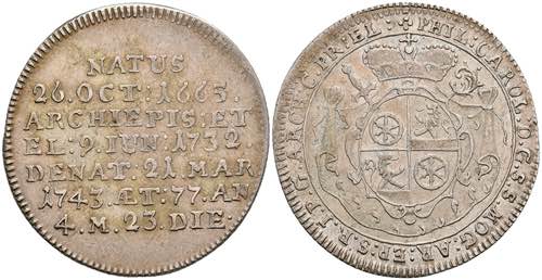 Coins Groschen, 1743, Philipp Karl ... 