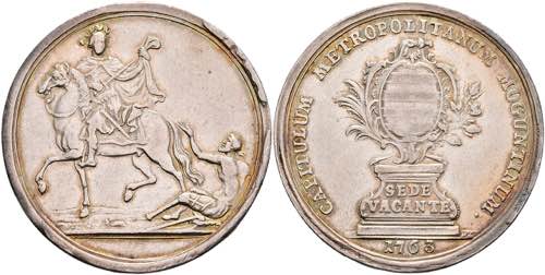 Coins 1 / 2 show thaler, 1763, ... 