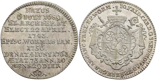 Coins 1 / 4 thaler, 1763, Johann ... 