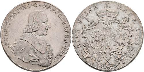 Coins Thaler, 1768, Emmerich ... 