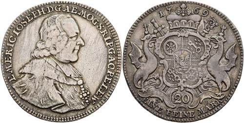 Coins 1 / 2 thaler, 1770, Emmerich ... 