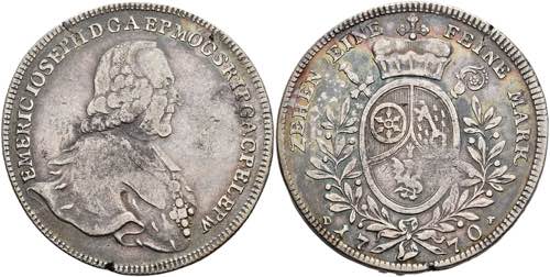 Coins Thaler, 1770, Emmerich ... 