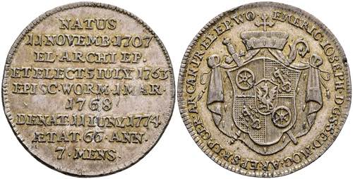 Coins 1 / 6 thaler, 1774, Emerich ... 