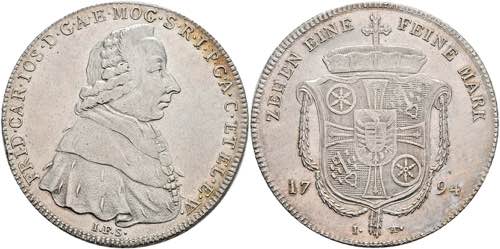 Coins Thaler, 1794, Friedrich Karl ... 