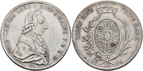 Coins Thaler, 1796, Friedrich Karl ... 