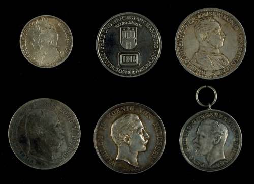 Coins Lot of two 5 Mark pieces as ... 