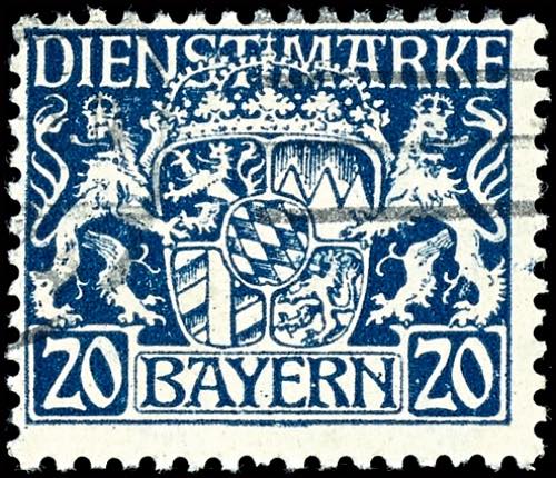 Bavaria Official Stamps 20 Pfg. ... 